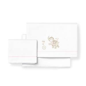 Juego de 3 Piezas de Ropa de Cama de Algodón 100% de Estilo Clásico para Cuna - Modelo Musical con Técnicas de Tejido y Patrón de Personajes - Product Image 1