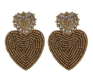 ต่างหูปักลายดินสอลูกปัดแบบยาวสไตล์วินเทจต่างหูแบบสั่งทำ - Product Image 5