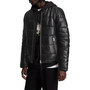 Blousons matelassés pour hommes de qualité supérieure, hiver 2024, personnalisables, manches longues, col montant, motif lettres, écologiques et respirants - Product Image 1