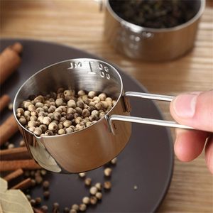 Cuillère à mesurer Portable pour la maison cuisine lave-vaisselle 4 pièces en acier inoxydable tasses à mesurer ensemble pour la cuisson des sels sucre - Product Image 5