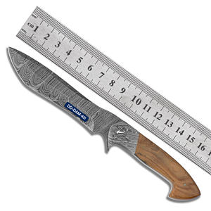 Cuchillo de Caza Hecho a Mano Personalizado Damascus Deal DD-DAM-420, Hoja de Acero de Damasco de 0.20 Pulgadas de Grosor, Personalizable OEM, Madera de Olivo - Product Image 2