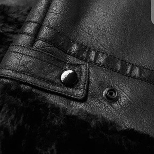 Men's Genuine Leather <b>Winter</b> <b>Jacket</b> Warm Stand Collar Breathable <b>Waterproof</b> Eco-Friendly Casual - Product Image 4