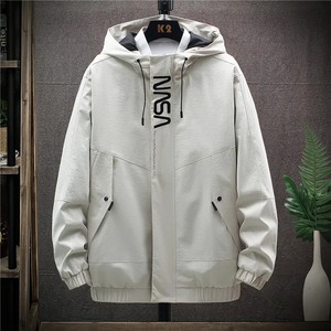 New Winter Men's Genuine Leather Canvas Hooded Casual Jacket Regular Fashion Outwear - Product Image 2