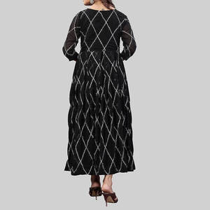 Robe de soirée mi-longue élégante pour femmes légère à séchage rapide nouveauté Style pakistanais solide Services OEM/ODM disponibles pour - Product Image 2
