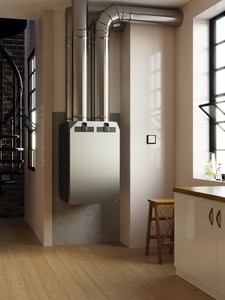 Unité de ventilation à récupération de chaleur contre-courant BSK NOTUS HV Slim 375 M/h, configuration de flux d'air à 8 voies, design moderne, bureau, garantie 2 ans - Product Image 2