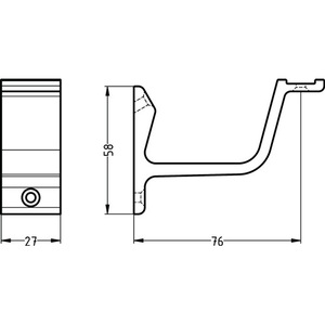 Aluminum Silver Anodized <b>Handrail</b> Bracket Support-HERMETA - Product Image 3