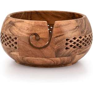 Bol de fil de bois à bas prix Nouveau design Accessoires de tricot au crochet Stockage de fil unique disponible à bas prix - Product Image 5