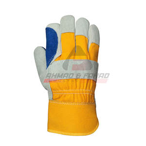 Gants et mitaines de travail d'hiver en cuir en acrylique avec logo personnalisé Gants et mitaines de sécurité d'extérieur pour hommes avec logo personnalisé - Product Image 2