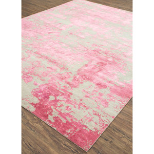 Alfombra Kavi Gris y Negra Anudada a Mano de Lana y Seda de Bambú con Patrón Abstracto para Sala de Estar o Pasillo, Tamaño 9x12 - Esk-431 - Product Image 2