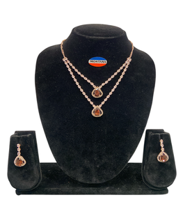 เซ็ตต่างหูสร้อยคอวินเทจสุดหรู AD781เครื่องประดับแฟชั่นคลาสสิกมีสไตล์สำหรับปาร์ตี้วันครบรอบงานอีเว้นท์ตามประเพณีของขวัญ - Product Image 2