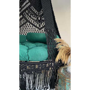 Silla Colgante de Macramé para Interiores y Exteriores, Silla de Jardín - Product Image 3
