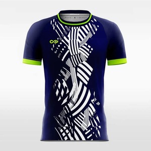 แห้งเร็วสีตัดกัน 3D พิมพ์เสื้อยืดฟุตบอลระบายอากาศผู้ชายแห้งเร็วเสื้อยืดแบดมินตันวิ่งเสื้อยืดชุดทีม - Product Image 5