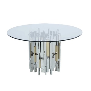 Factory Home Furniture <b>Dining</b> Room <b>Table</b> Modern Design Cheap Extendable Steel 8-Chair Marble Top <b>Dining</b> <b>Table</b> - Product Image 5