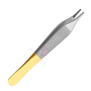 Pinzas Adson de Alta Calidad, Punta Fina de 4.5, Pinzas Quirúrgicas Manuales de Acero Inoxidable, Certificadas por MOL para Uso Médico - Product Image 4