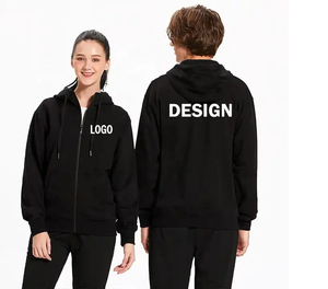 Sweat à capuche unisexe zippé en polyester de haute qualité, avec poche zippée, pour le sport et le fitness, modèle Eni Sweatshirts Boor Herron, vierge, vente en gros - Product Image 1