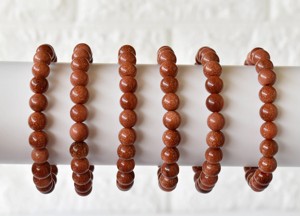 High Quality Natural Healing Red Sandstone 8mm Round Gemstone Lovers Classic Fashion Anniversary Unisex Hand <b>Beaded</b> <b>Bracelet</b> - Product Image 4