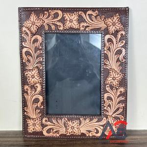 High Quality <b>4x6</b> <b>Picture</b> <b>Frame</b> Hand Tooled Genuine Leather Photo <b>Frame</b> Bulk for Wall & Tabletop Wall Display <b>Picture</b> Photo <b>Frame</b> - Product Image 1