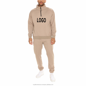 High Quality Men's Activewear Tracksuit Custom Logo Hoodie <b>Jogger</b> Set 100% Cotton Sportswear Eco-Friendly Training Sweat Suits - Product Image 4