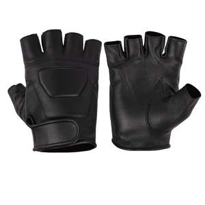 ถุงมือหนังครึ่งนิ้วสำหรับนักขี่จักรยานมืออาชีพดีไซน์โลโก้ตามสั่ง - Product Image 1