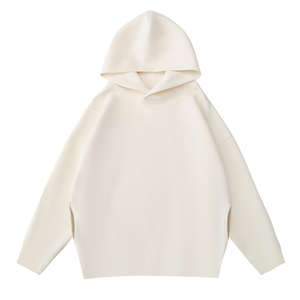 Liso Grueso 500/400gsm Boxy Sudadera con capucha en blanco para hombre de algodón de gran tamaño de lana Sudadera con capucha personalizada Fabricante de peso pesado Sudadera con capucha recortada - Product Image 5