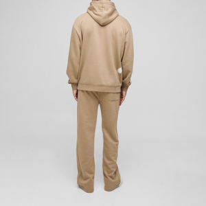 Nueva moda 2025, conjuntos de pantalones de chándal acampanados en blanco informales hechos a medida y con capucha, ropa clásica para hombres, chándales holgados para hombres - Product Image 2