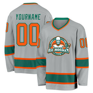 Maillots de hockey sur glace à sublimation complète 100% polyester imprimé personnalisé et maillot de broderie avec appliques pour hommes - Product Image 2