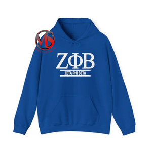 Nouveau Design Pull À Capuche Zeta Phi Beta 100% Coton Chenille Broderie Manches Longues Bleu Royal Divine Nine Hoodies Pour Les Femmes - Product Image 4