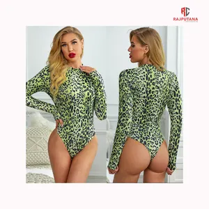 Bikini Bodysuit perempuan baju renang seksi Logo kustom Bikini wanita Sheer mesh Push Up pakaian renang pakaian pantai bodysuit