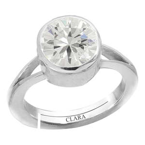 Certified 3cts 3.25ratti Zircon 92.5 Sterling Silver <b>Adjustable</b> <b>Ring</b> Rhodium Plated Engagement Jewelry Unique Number Pattern - Product Image 1