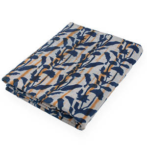 ชุดเดรสผ้าฝ้ายเนื้อนุ่มพิมพ์ลายดอกไม้สีครามสำหรับผู้หญิงชุดเดรสแบบชาวอินเดียนแดงสำหรับเด็กผู้ชายเด็กผู้หญิง - Product Image 6