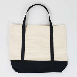 Sac de marché portable ultime en toile avec broderie décorative, couleur unie, fermeture ouverte et élégant - Product Image 6