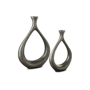 แจกันโลหะสีทองเรียบง่ายสำหรับตกแต่งบ้านที่หรูหรามีสไตล์กลางและจัดแสดงดอกไม้ที่ทันสมัยหรือคลาสสิก - Product Image 5