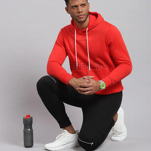 Sweat à capuche pour homme 100 % coton French Terry, coupe décontractée, molleton épais de haute qualité, coupe régulière, hiver, teinture unie - Product Image 5