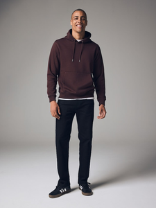 Unisex OEM Plain Oversized Pullover Hoodie con manga larga Cómodas sudaderas con capucha en color marrón para hombres - Product Image 4