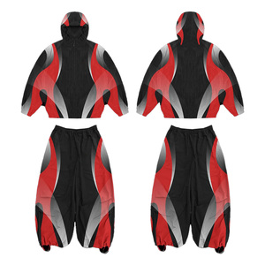 Ensembles coupe-vent deux pièces sur mesure avec veste et pantalon et impression de logo de marque - Product Image 3