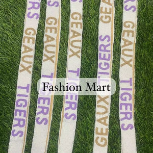 Personnalisable Gameday déclaration perlée bandoulière téléphone sangle mignon et tendance acrylique et coton accessoire mobile - Product Image 1