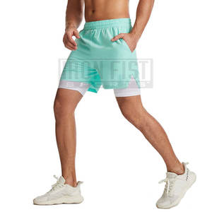 Pantalones cortos de entrenamiento sólidos para hombres profesionales High Street Style Gym Running Deportes al aire libre Casual Secado rápido Cintura elástica Moda - Product Image 4