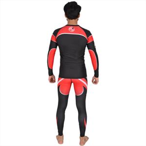 เสื้อยืดพิมพ์โลโก้ JJ BLANK MMA rash GUARD สำหรับผู้ชายแบบเป็นทางการออกแบบโลโก้ได้ตามต้องการ - Product Image 4