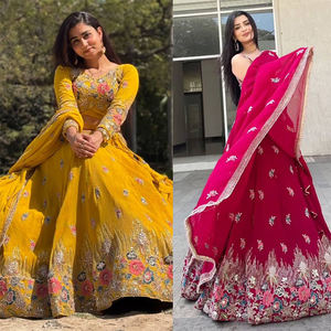 Excellente qualité dernière mode de créateur vêtements de mariage fausse georgette vêtements indiens traditionnels Lehenga Choli à vendre - Product Image 1