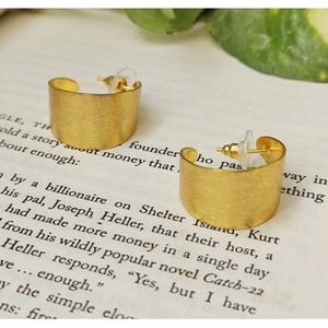 Handmade Gold Plated Brass Drop <b>Earrings</b> Fashionable Stylish Accessories - Product Image 1