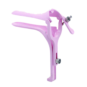 Spéculum vaginal manuel professionnel de haute qualité en acier inoxydable médical, revêtement rose, pour chirurgie gynécologique, certifié CE - Product Image 1