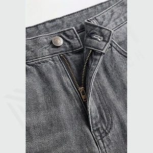 Nuevos Pantalones Vaqueros de Mezclilla Estilo Vintage para Hombre al por Mayor, Sin Rasgaduras, Ajustados, Lavados, Elásticos, con Parches, Sólidos, para Hombre Joven, Personalizados - Product Image 4