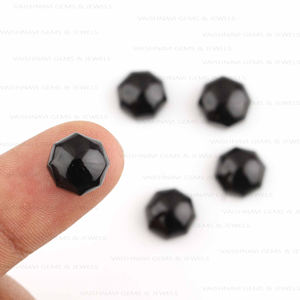Alta calidad 10mm hexágono parte posterior plana cabujón Natural negro ónix piedra preciosa de cuarzo suelta para la fabricación de joyas al por mayor del proveedor - Product Image 6