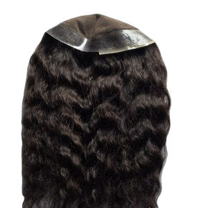 Topper de Cabello Humano Remy 100% con Ondas Profundas y Monofilamento para Mujer, Cabello Taz BD Importado de Bangladés - Product Image 3