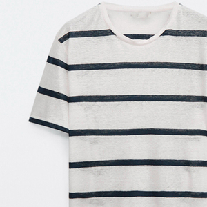 Camiseta de algodón 100% de manga corta ajustada de estilo personalizado para hombre, nueva ropa informal de calle con patrón sólido de punto de alta calidad - Product Image 5