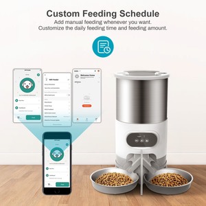 Comedero Automático para Mascotas con WiFi de 4.5L y Doble Recipiente, Dispensador Inteligente de Comida para Perros y Gatos, Control Remoto por Aplicación 2.4G, Alimentación Programada, Resistente al Agua - Product Image 3