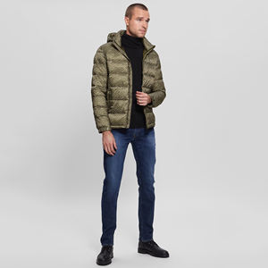 Veste bouffante coupe-vent à capuche décontractée pour hommes pour l'hiver avec logo à fermeture éclair personnalisé à manches longues nouveauté vente en gros - Product Image 2