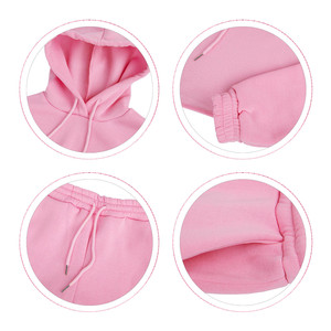 2023 invierno mujer 3 piezas pantalones de chándal con capucha Jogging Jogger Set logotipo personalizado a prueba de viento de talla grande poliéster/algodón - Product Image 3