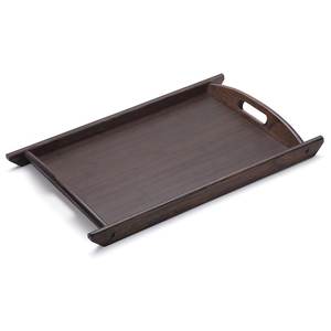 Bandeja para servir alimentos para fiestas, madera de acacia, desayuno, organizador de alimentos, bandeja Rectangular personalizada de madera para servir con asas - Product Image 5