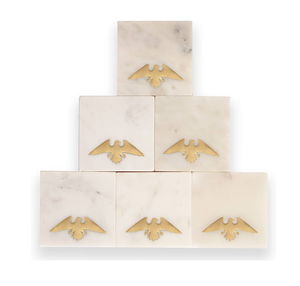 Sous-verre carré en laiton et marbre, accessoire de cuisine de haute qualité très demandé, meilleur design à prix compétitif - Product Image 4